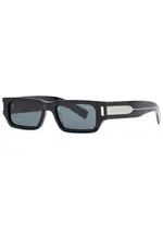 Saint Laurent Rectangle-frame Sunglasses - Black ONE SIZE