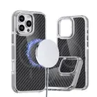 Magnetic Rugged Transparent Shockproof Phone Case for iPhone 15 16 16 Pro Max