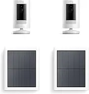 Stick Up Cam Battery + Solar Panel (USB-C), White | Works with Alexa | 2 Pack