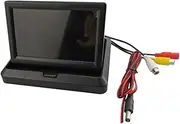 Car Folding Monitor Screen with 2 Way Video Input for Vehicle Rear View Camera Parking Backup Reverse 5 Inch TFT Display