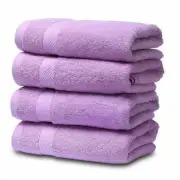 4 Pack Purple Luxurious Jumbo Bath Sheet Soft Absorbent Cotton 27 x 55 In