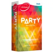 Ansell Lifestyles 10s Party Mix Coloured Condoms