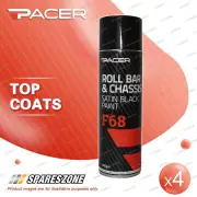 4 x Pacer F68 Roll Bar Chassis Satin Black 400Gram for Roll Bars Frames Trailers