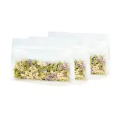 Food Bag Pouch Ziplock FLAT Bottom Open Wide 100pcs