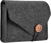 ProCase MacBook Power Adapter Case Storage Bag, Felt Portable Electronics Accessories Organizer Pouch for MacBook Pro Air Laptop Power Supply Magic Mouse Charger Cable Hard Drive Power Bank–Black