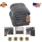 Jumbo 35" x 70" Bath Sheets - 2 Pack of Ultra Soft Cotton Towels in Cool Grey