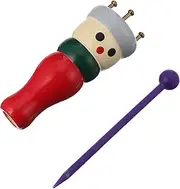 KOCKSHION Wooden Weaving Tool Knitting Wool Yarn DIY Yarn Toy Educational Threading Game for Beginners Craft Lovers Random
