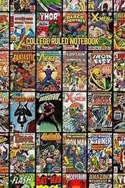 College Ruled Notebook: Collection Stress-relief Vintage Gratitude Superhero Picture Comic Lesson Book Online Classroom Pattern Sketch Face Hand Paper ... Students Motivational Notebooks The Perfect
