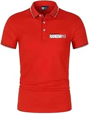 [PMHMER] Men’s Polo Shirt Short Sleeve for Rainbow Six Siege Print Rugby T-Shirt Motorcycle Polo Shirts Golf Tennis Tops Tee - Teen Gift