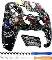 eXtremeRate Luna Redesigned Front Shell Touchpad Compatible with ps5 Controller BDM-010 BDM-020 BDM-030 BDM-040 BDM-0560, Scary Party Replacement Custom Touch Pad Cover Compatible with ps5 Controller