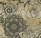 Wallpaper, System Solution, Rose, Kaleidoscope, Ornament, Gleam, Beige, Brass
