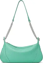 [Doris&Jacky] Leather Shoulder Bag For Women Small Designer Goatskin Clutch Purse With Chain Strap