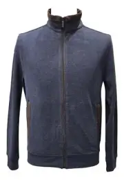 NWT BUGATTI CARDIGAN WITH CONTRASTING COLOUR BORDERS BA2.8700.8515000990 GRAY