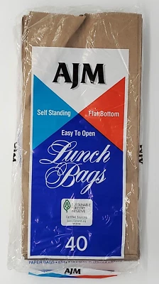 AJM 40 CT PAPER LUNCH BAG