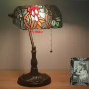 Tiffany Green Table Lamp Creative LED Study Room Home Decor Vintage Desk Light