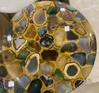 Natural Mix Agate Coffee Table Top Modern Center Side Agate Furniture For Decor