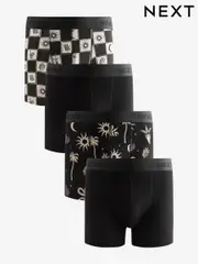 Black & White Tile Print 4 pack Rich Trunks Boxers (E65550) | $44