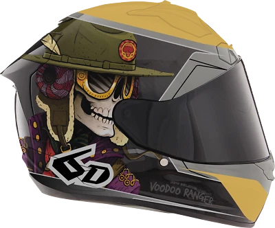 6D HELMETS ATS-1R Voodoo Ranger Helmet Black/Gold 2XL 30-0809
