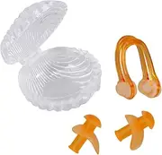 High End Silicone Swimming Nose Clip Set Comfortable Durable Swimming Accessories for Adults for Surfing and Orange