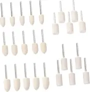 Veemoon 25pcs Wool Polishing Wheel Set for Jewelry Stainless Steel Glass Mechanical Parts Buffing Accessories for Beauty Equipment for Polishing Finishing Tasks