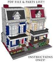 Custom Modular Building Instructions - City Residential Pack #2 - Brick Toys
