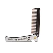 Portable Men Folding Comb Stainless Steel Beard Comb Pocket Beard Styling Tool