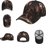 [HCBPWVQA] Brown Labrador Retriever Baseball Cap for Women Adjustable Baseball Hat Low Profile Golf Dad Hats for Men Sport Hats, Black, One Size