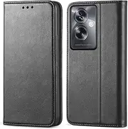 FORZARMOR for Oppo A79 5G (6.72 Inch) Case, Wallet Cover for A79 PU Leather Pockets Shockproof Magnetic Flip Card Holder (for A79 5G, Black)