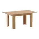 Oikiture 160cm Extendable Dining Table Cafe Table Wooden