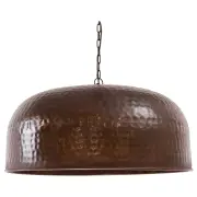 Azrou Hammered Iron Pendant Light, Rustic