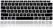 MMDW French Language AZERTY Silicone Keyboard Cover Skin for MacBook Air 13 with Retina Display and Touch ID 2020 2019 2018 Model A1932 Keyboard Protector Skin (US Versions),Black