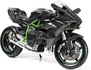 1:12 Motorcycle Model for Kawasaki Ninja H2R Metal Diecast Motorcycle Model Toy Mini Moto Gift (Black)