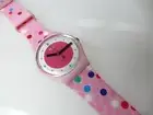 BLOWING BUBBLES! Colorful PINK "POLKA DOT" Swatch w Silicone Band-NIB!