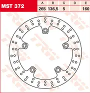TRW Lucas Brake disc MST372, rigid
