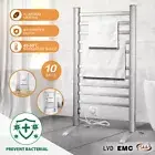 Maxkon 2 In 1 Heated Towel Rails 10 Bars Bathroom Electric Warmer Drying Racks