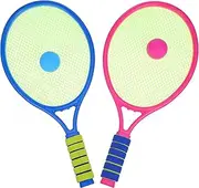 BCOATH 1Set Plastic Tennis Racket for Outdoor Fitness Equipment Fun Cartoon Style Racquet for Active Play Random Color Net Racket for Outdoor Activities