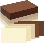 Whaline 300 Sheets Brown Blank Index Cards 3 x 5 Inch Heavy Card Stock Note Cards Gradient Brown Flashcards 5 Colors Assorted Study Cards for Studying Organizing Office School Supplies