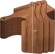 Zubebe 12 Pcs Bulk Cutting Board Wood Chopping Board with Handle Laser Engraving Wooden Serving Trays Charcuterie Trays for Customized Mother's Day Wedding Housewarming Gift(Acacia,11 X 5)