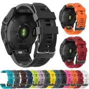 Quick Fit Silicone Band Strap For Garmin Fenix 6 6X Pro 5 5X Plus 3HR Fenix 7X 7