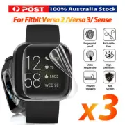 3PCS Fitbit Versa 2 Versa 3 Sense Hydrogel Screen Protector Cover Full Coverage