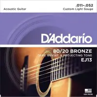 在飛比找Yahoo!奇摩拍賣優惠-D'Addario EJ13 民謠吉他弦 80/20 Bro