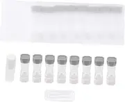 [FONDOTIN] 8Pc Contacts Lens Cases Holders Grey Lens Care Containers for Daily Use for Home Travel Friends and Family