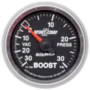 Autometer Sport-Comp II Boost/Vacuum Gauge Mechanical - 10 Feet, 30inHg/30 PSI, 2 1/16 Inch, AU3603