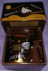 在飛比找蝦皮購物優惠-Cappuccino咖啡杯+杯勺組