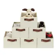 Fabric Small Baskets for Organizing, 6 PCS Storage Organizer Bins for Shelves...