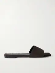 [Aeyde] Aeyde - Anna Suede Slides - Chocolate - IT39 IT 39 Brown