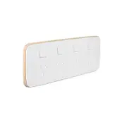 Clipsal Iconic ARCTIC WHITE Essence Skin Socket Switch Horizontal Quad - E3015-4C-AW