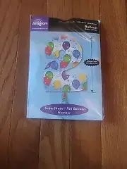 Number 2 Balloon, 34in X 24 in Super Shape Foil Balloon