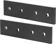 2Pcs 4 Hole Connecting Plate, Aluminum Alloy Flat Straight Brackets, Heavy Duty Mending Plate Brackets for Tables, Beds, Shelves (4040)