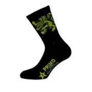 Lion of Flanders Cycling Socks | Made in Italy | Euro Pro | 15cm Cuff | Black
